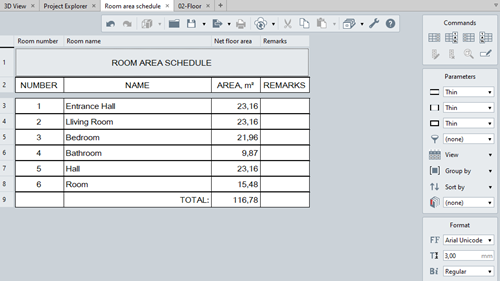 Schedule in Renga